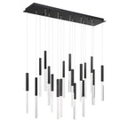 Eurofase 46771-018 Matte Black Benicio, Chandelier, 18-light, 42'', Matte Black, Clear Glass Image 4