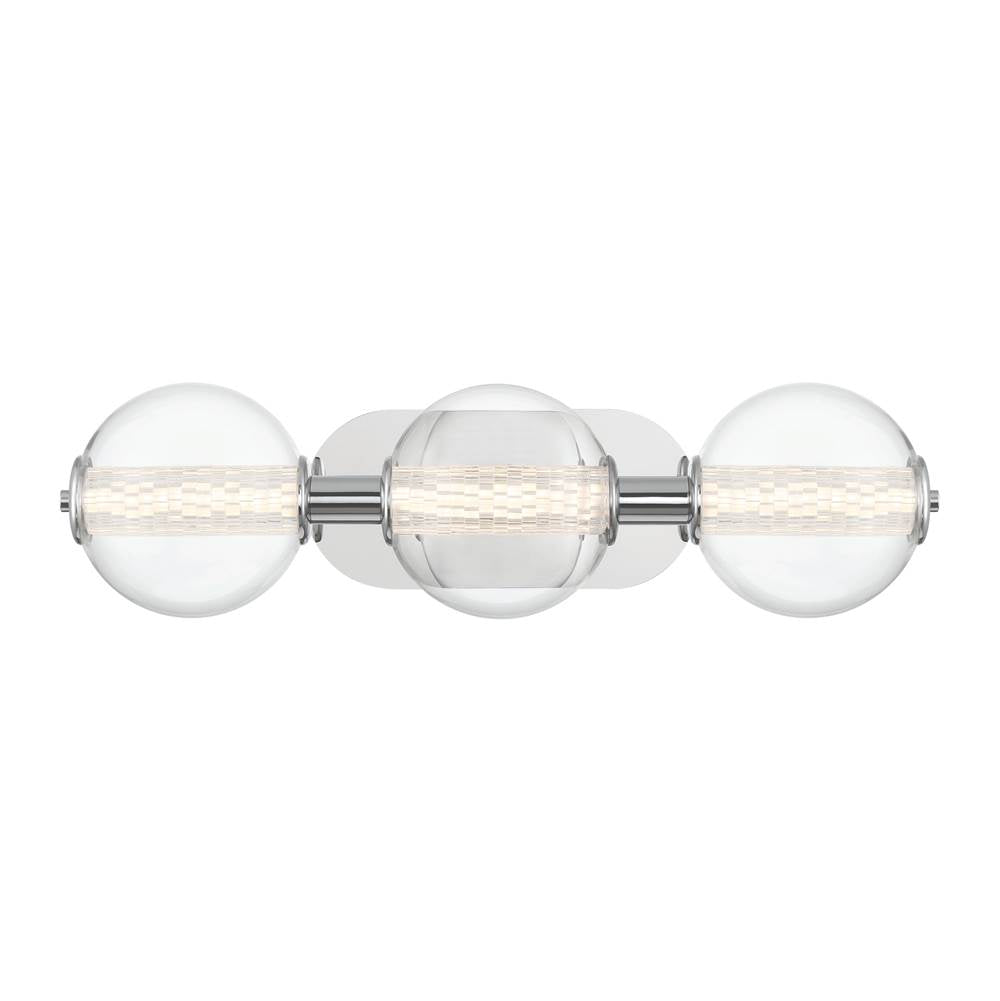 Eurofase 46809-018 Chrome Atomo, Vanity, 3lt, 25'', Chrome, Clear Glass Image 1