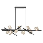 Eurofase Thorah, Chandelier, 9-light, 59'', Matte Graphite, Amber Glass
