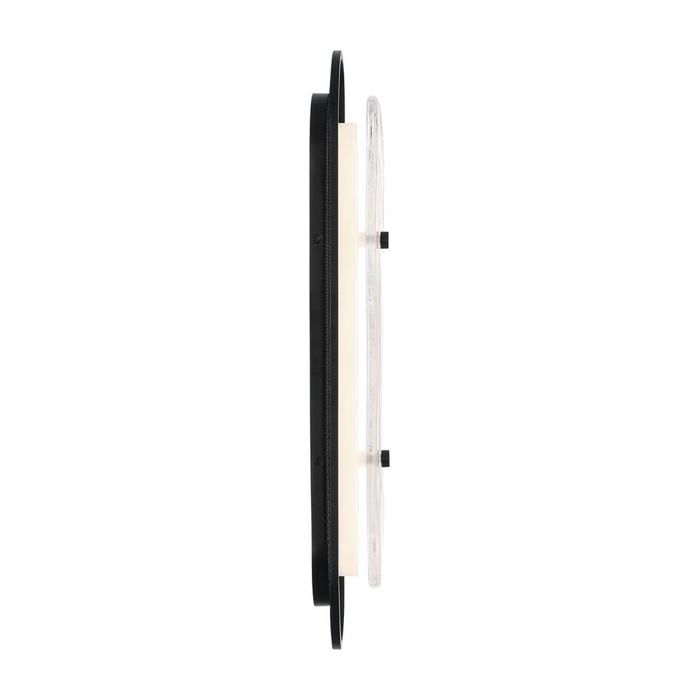 Eurofase 49443-011 Matte Black Tramore, Wall Sconce, 22'', Matte Black, Silver Glass Image 4