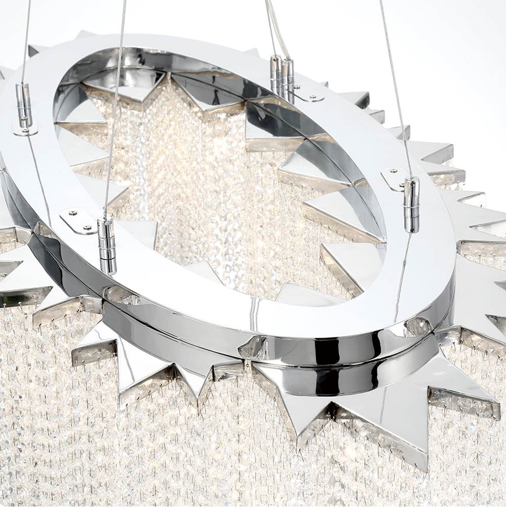 Eurofase 43884-018 Chrome Cohen, Chandelier , 18-light, 48'', Chrome Image 5