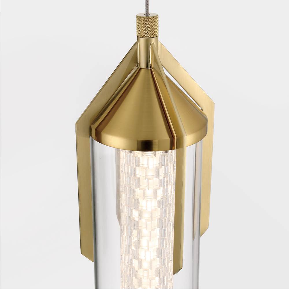 Eurofase 45716-027 Gold Espada, Pendant, 20'', Gold, Clear Glass Image 2