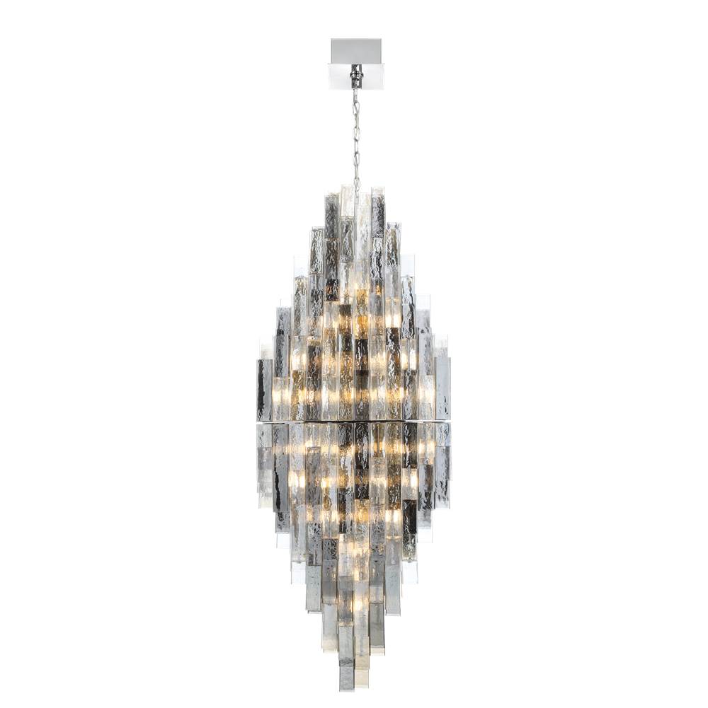 Eurofase 47914-018 Chrome Altesa, Chandelier, 68-light, 96'', Chrome, Mixed Glass Image 2