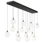 Eurofase 48940-016 Gold Black Mix Iissa, Chandelier, 14-light, 72'', Gold-black Mix, Clear Glass Image 4