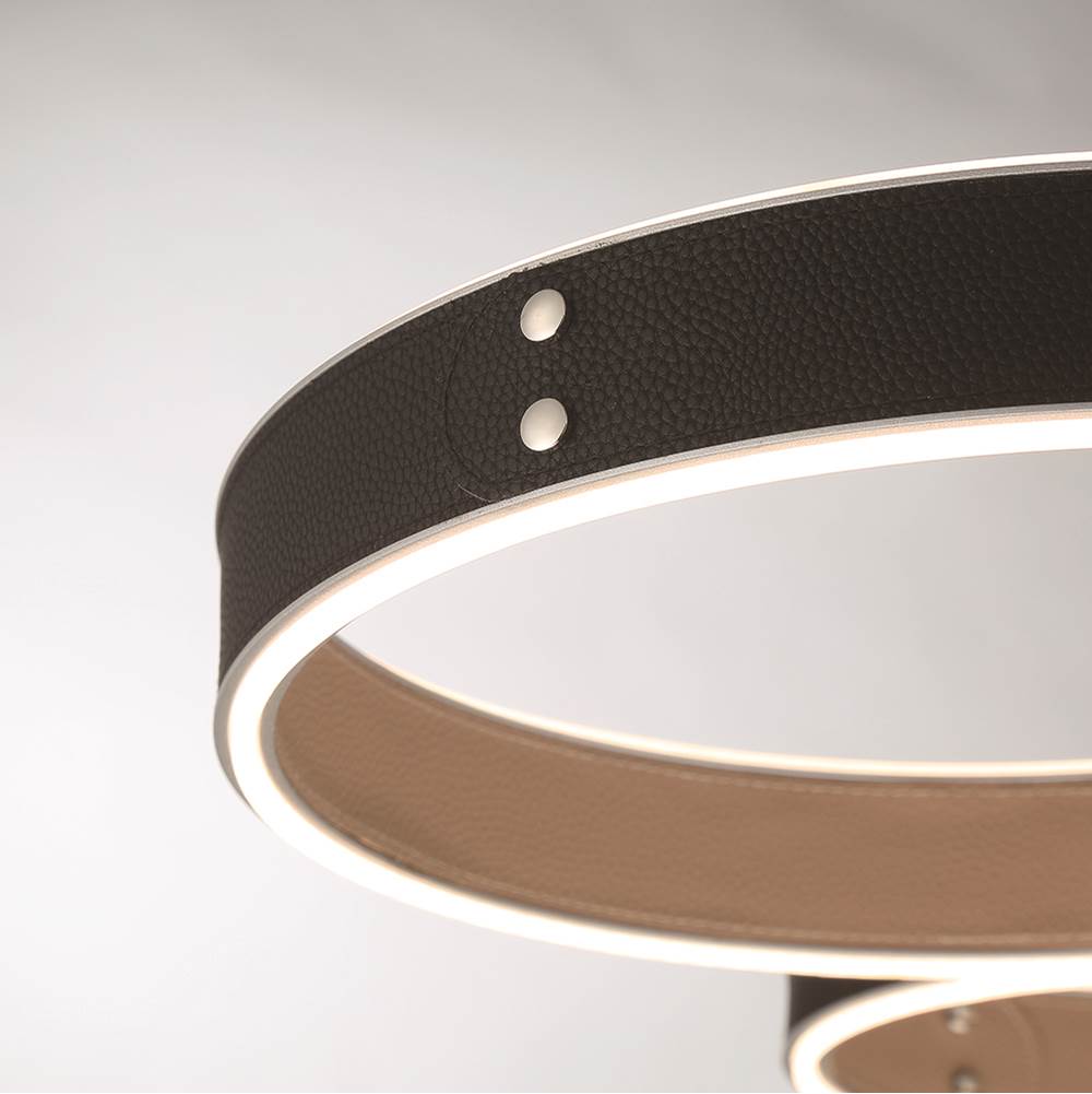 Eurofase 43894-017 Matte Black Verdura, Flush Mount, 25'', Matte Black, White Acrylic Image 4