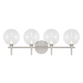 Eurofase 48917-018 Satin Nickel Iissa, Vanity, 4lt, Satin Nickel, Clear Glass Image 1