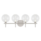Eurofase 48917-018 Satin Nickel Iissa, Vanity, 4lt, Satin Nickel, Clear Glass Image 1