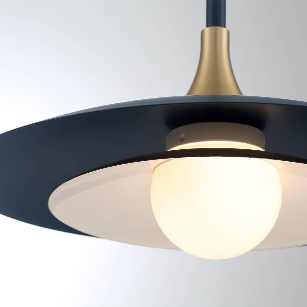 Eurofase Welsh, Pendant, 18'', Matte Blue, White Glass