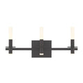 Eurofase 45234-035 Matte Black Torna, Vanity, 3lt, 24'', Matte Black, White Acrylic Image 1