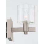 Eurofase Decato, Wall Sconce, 9'', Satin Nickel, Clear Glass