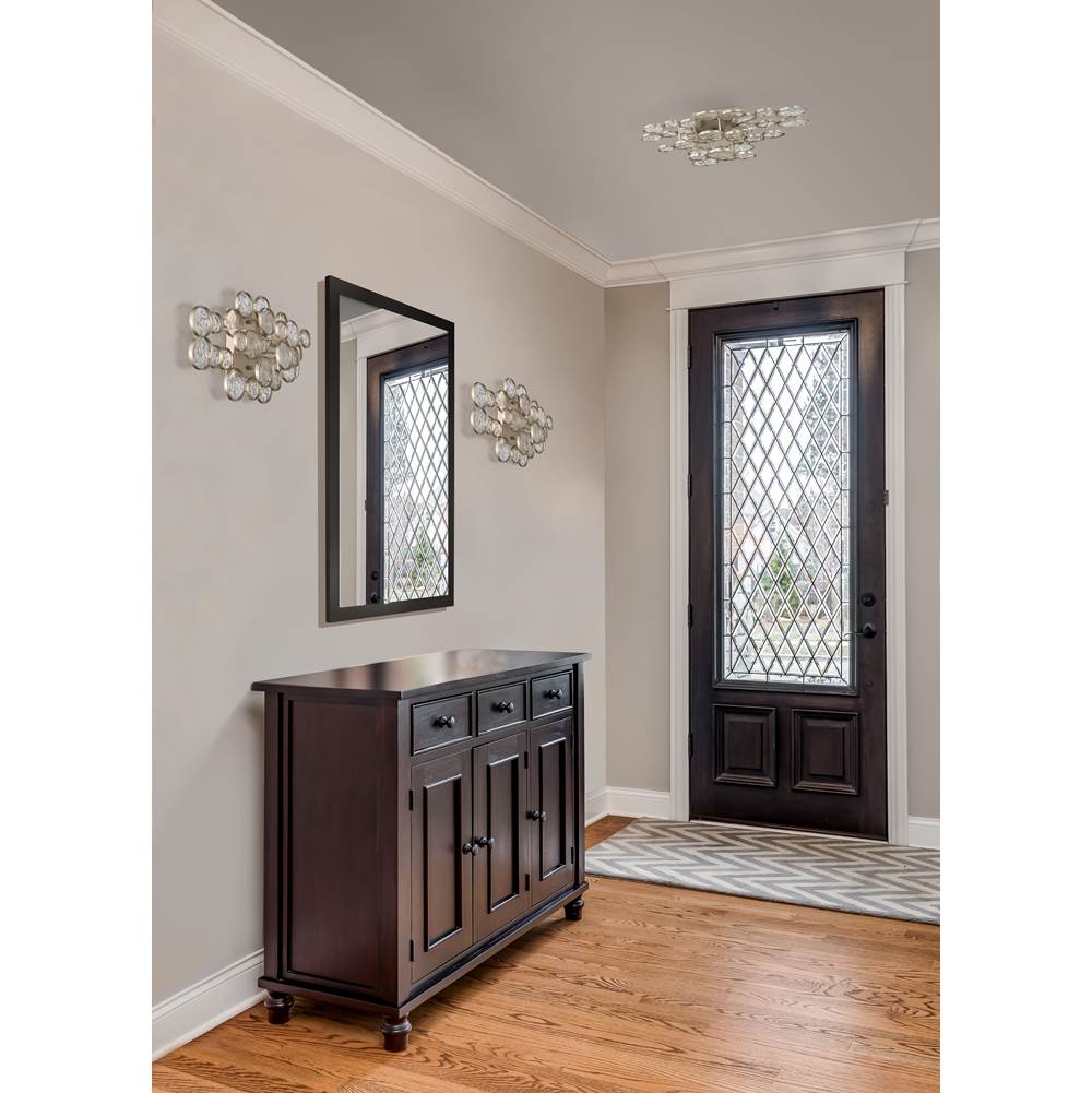 Eurofase 45452-017 Matte Silver Trento, Wall Sconce, 18'', Matte Silver, Clear Glass Image 2