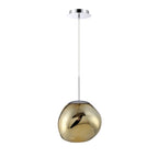 Eurofase 34287-033 Chrome Bankwell, Pendant, 13'', Chrome, Amber Glass Image 1