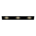 Eurofase Tango 15w 3 Light Black Trimless Pull Down 3500k Clear Lens