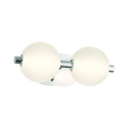 Eurofase Palmas, Vanity, 2lt, 15'', Polished Nickel, White Glass