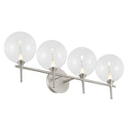 Eurofase 48917-018 Satin Nickel Iissa, Vanity, 4lt, Satin Nickel, Clear Glass Image 3
