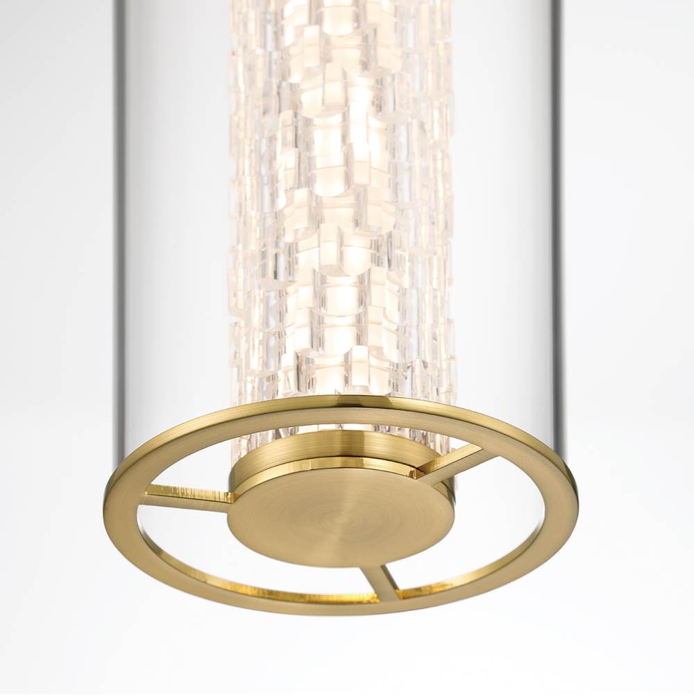 Eurofase 45716-027 Gold Espada, Pendant, 20'', Gold, Clear Glass Image 4