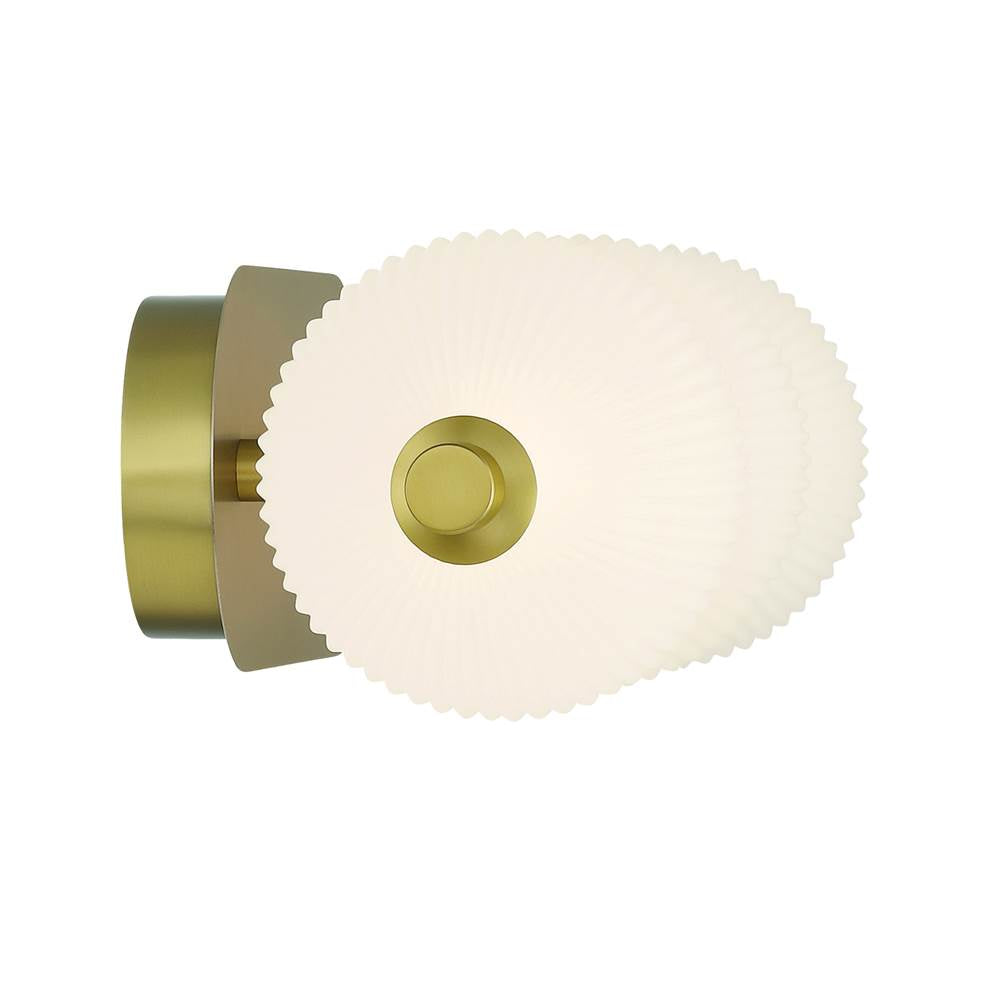 Eurofase 47194-014 Gold Palmas, Vanity, 4lt, 30'', Gold, White Glass Image 3