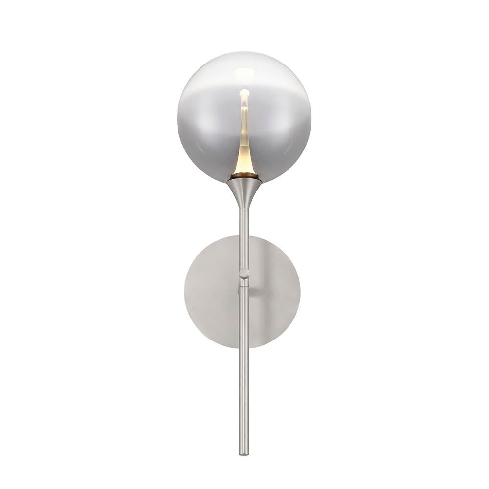Eurofase 48911-023 Satin Nickel Iissa, Wall Sconce, 19'', Satin Nickel, Smoked Glass Image 1