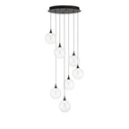 Eurofase 48929-011 Matte Black Iissa, Chandelier, 7-light, 21'', Matte Black, Clear Glass Image 5