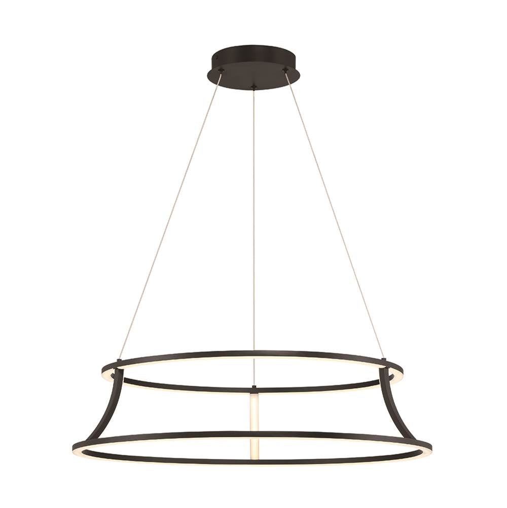 Eurofase 43886-012 Matte Black Cadoux, Chandelier, 30'', Matte Black, White Glass Image 2