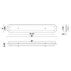 Eurofase 49177-015 Powder Coat Black Tramore, Outdoor, 38'', Powder Coat Black, Silver Glass Image 1