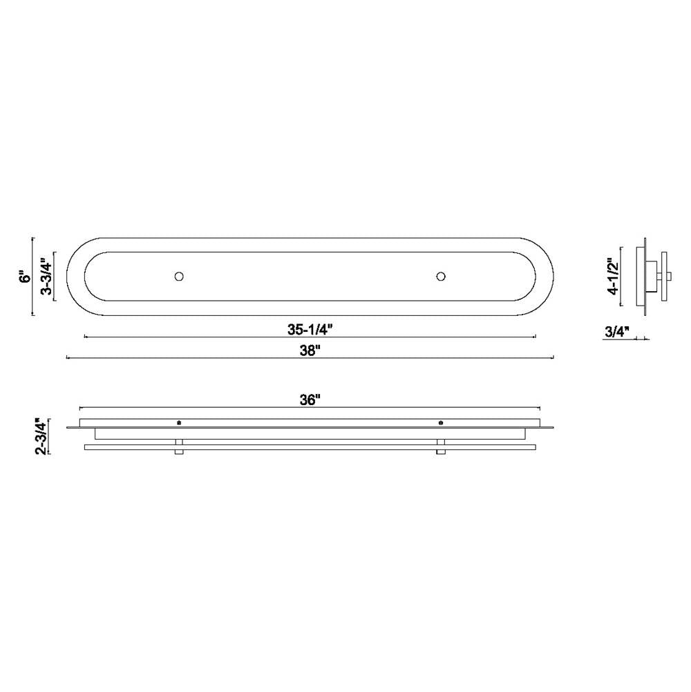 Eurofase 49177-015 Powder Coat Black Tramore, Outdoor, 38'', Powder Coat Black, Silver Glass Image 1