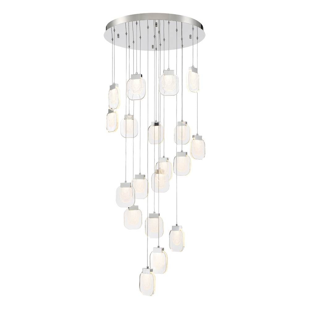 Eurofase 37192-023 Chrome Paget, Chandelier, 19-light, 29'', Chrome, Clear Glass Image 2