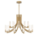 Eurofase 49012-019 Gold Olette, Chandelier, 20-light, 42'', Gold, Frosted Acrylic Image 4