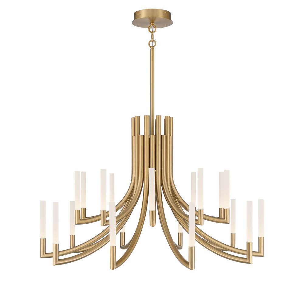 Eurofase 49012-019 Gold Olette, Chandelier, 20-light, 42'', Gold, Frosted Acrylic Image 4