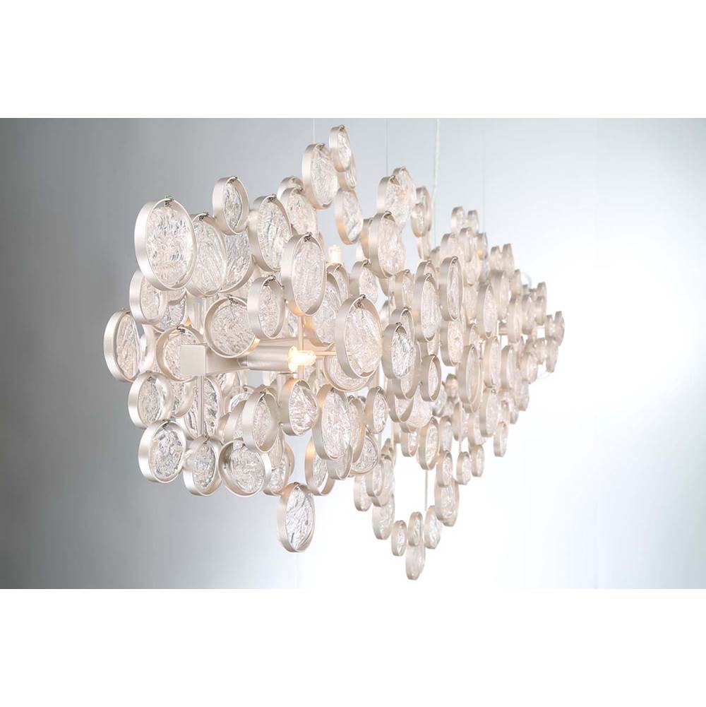 Eurofase 34032-015 Chrome Trento, Chandelier, 15-light, 56'', Chrome, Clear Glass Image 4