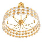 Eurofase 44286-025 Gold Perrene, Chandelier, 8-light, 32'', Gold, Clear Glass Image 2