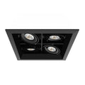 Eurofase  Multiple 15w 4 Lights Square Trim 20 Degree Gimbal 3500k Black/black