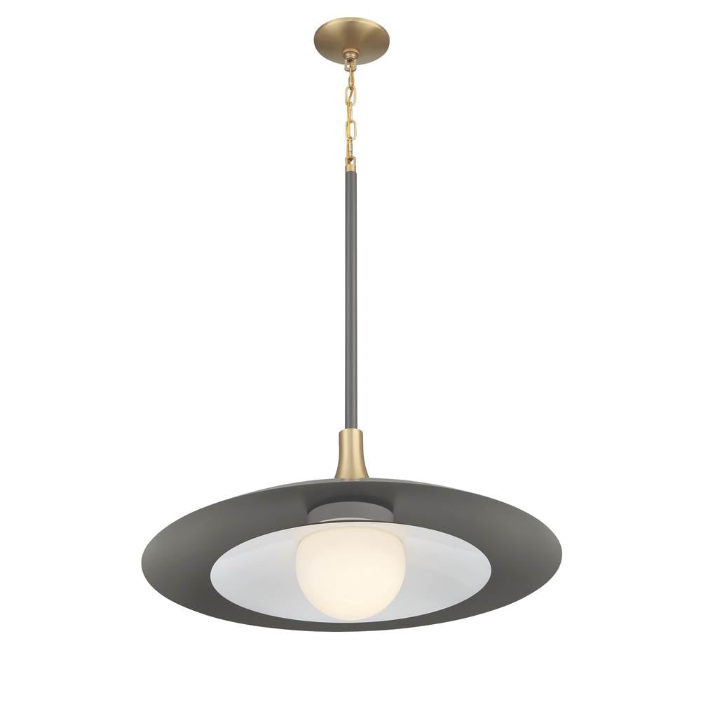 Eurofase 46785-039 Matte Grey Welsh, Pendant, 30'', Matte Grey, White Glass Image 4