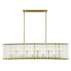 Eurofase 47240-018 Gold Glasbury, Chandelier, 10-light, 52'', Gold, Ribbed Glass Image 2