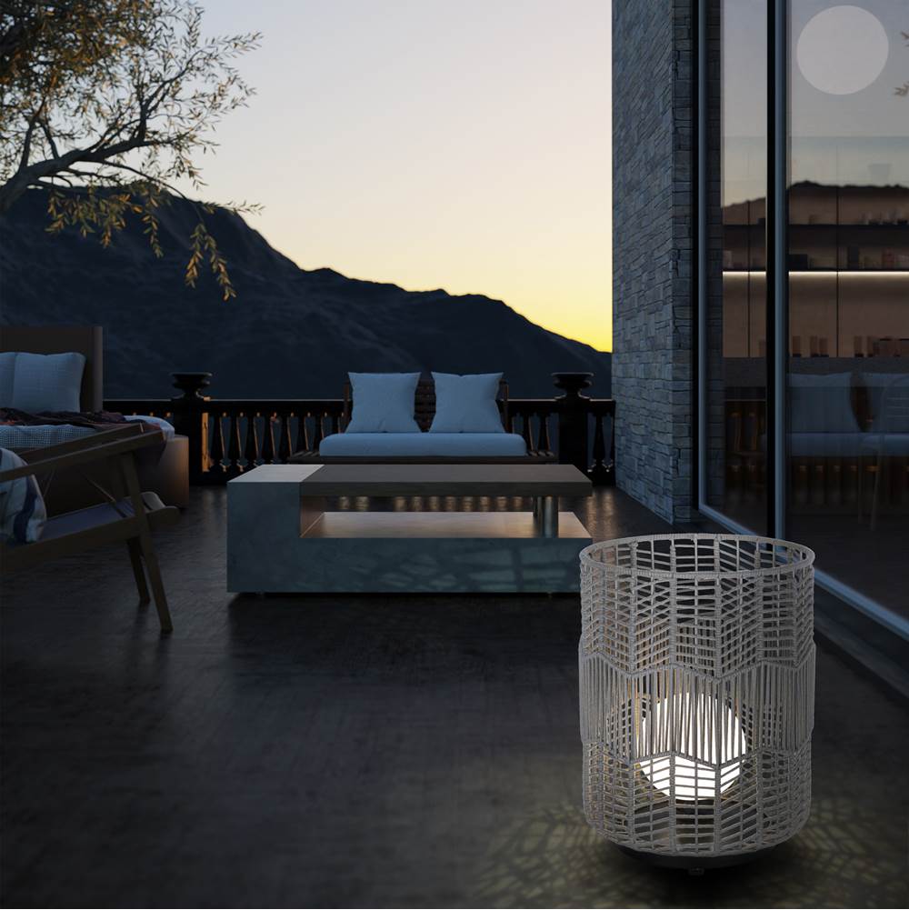 Eurofase 46627-018 Matte Black Wallis, Outdoor, 22'', Matte Black, Grey Rope Image 5