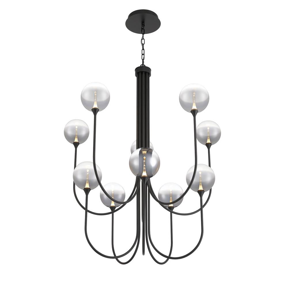 Eurofase 48926-027 Matte Black Iissa, Chandelier, 10-light, 40'', Matte Black, Smoked Glass Image 2