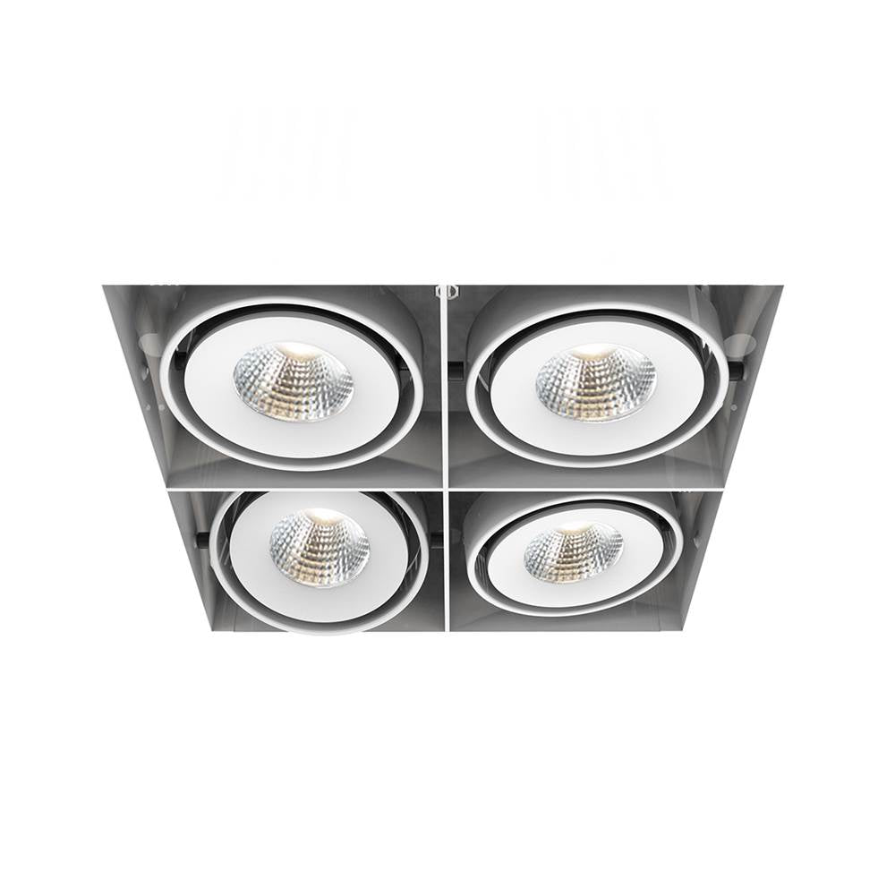 Eurofase  Multiple 15w 4 Lights Square Trimless 20 Degree Gimbal 4000k White