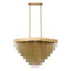 Eurofase 37096-014 Matte Gold Bloomfield, Chandelier, 22-light, 47'', Matte Gold, Gold Aluminum Image 3