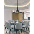 Eurofase 49010-039 Matte Black Olette, Chandelier, 8-light, 24'', Matte Black, Frosted Acrylic Image 1