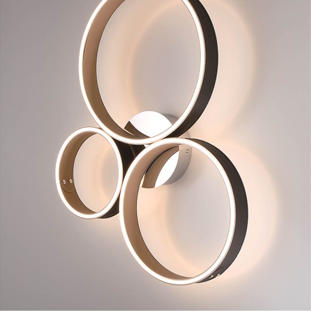 Eurofase 43894-017 Matte Black Verdura, Flush Mount, 25'', Matte Black, White Acrylic Image 3