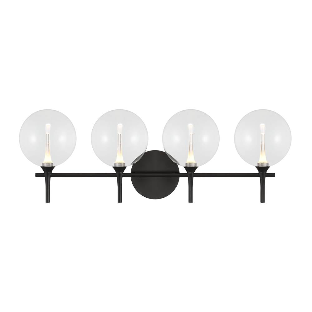 Eurofase 48918-015 Matte Black Iissa, Vanity, 4lt, Matte Black, Clear Glass Image 4