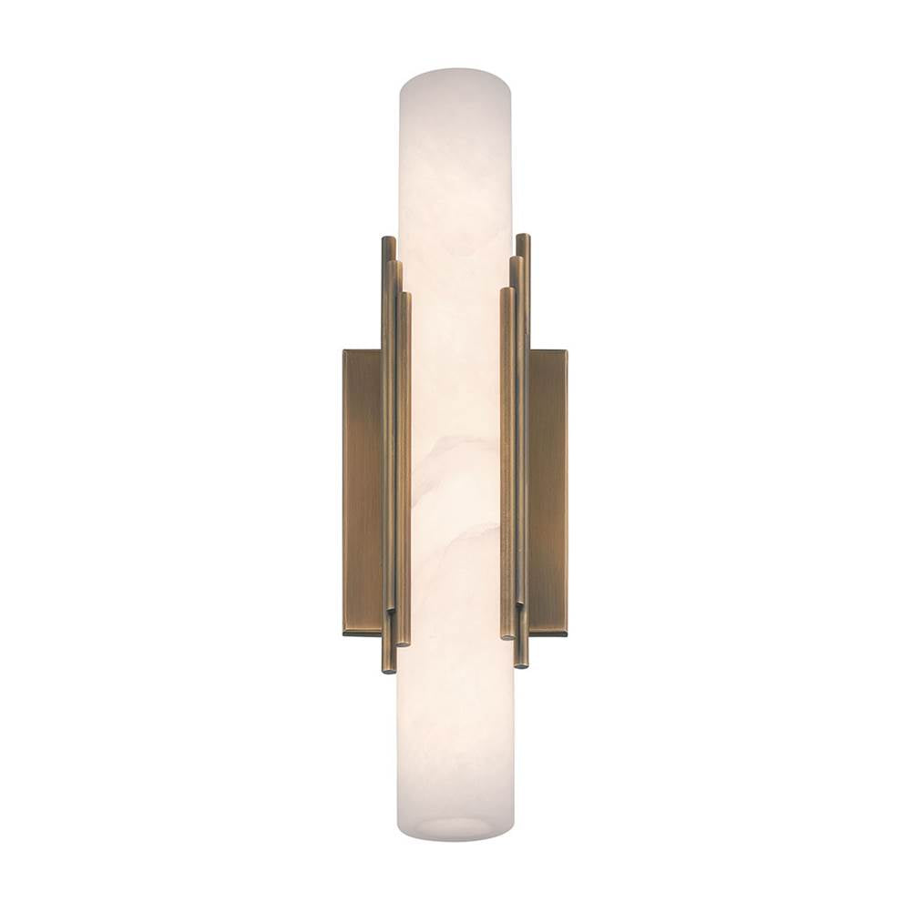 Eurofase Venna, Wall Sconce , 16'', Antique Brass, Alabaster