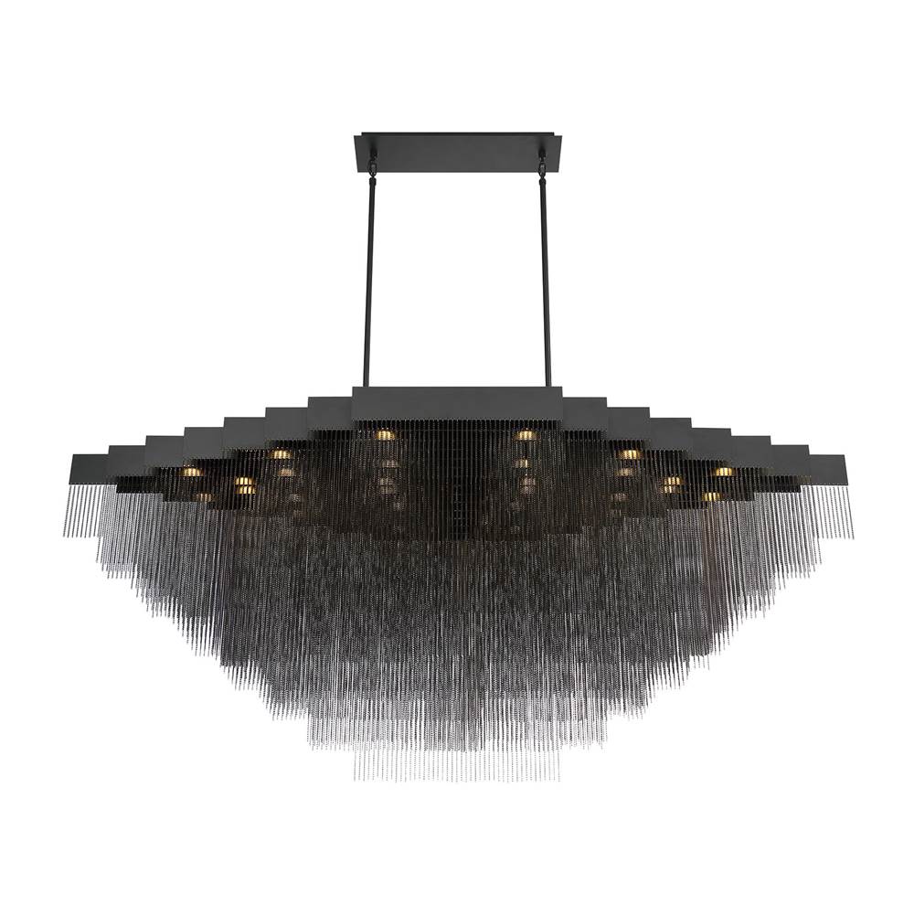 Eurofase Bloomfield, Chandelier, 28-light, 73'', Matte Black, Black Aluminum
