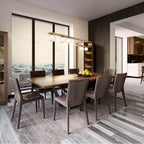 Eurofase 37351-014 Satin Gold Paint Phillimore, Chandelier, 5-light, 45'', Satin Gold Paint, Clear Glass Image 8