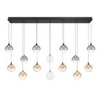 Eurofase 48940-043 Gold Black Mix Iissa, Chandelier, 14-light, 72'', Gold-black Mix, Mixed Glass Image 3