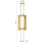 Eurofase 47124-011 Matte Gold Fayton, Outdoor, 21'', Matte Gold, Clear Glass Image 1