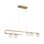 Eurofase 37351-014 Satin Gold Paint Phillimore, Chandelier, 5-light, 45'', Satin Gold Paint, Clear Glass Image 1