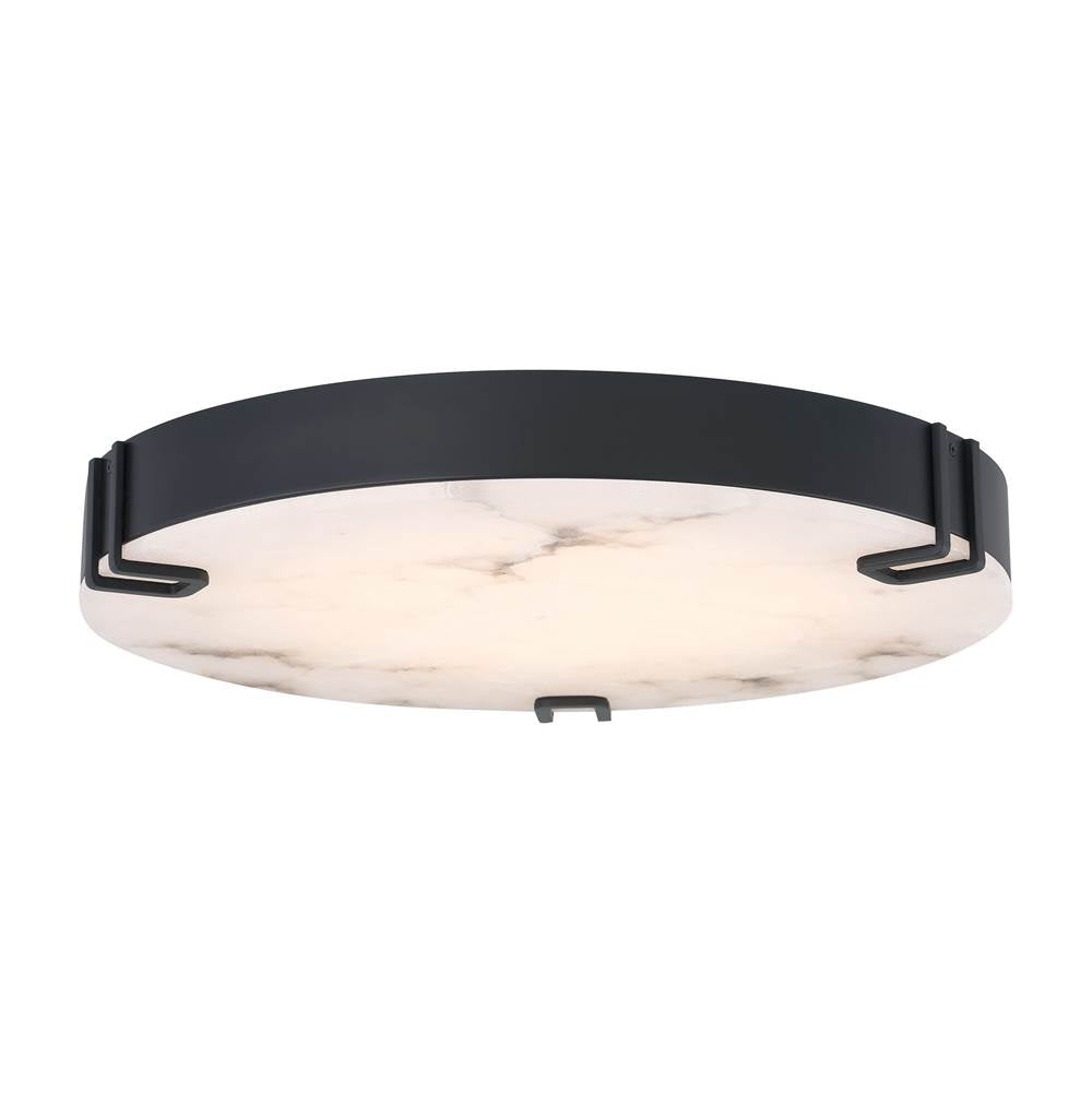 Eurofase 48959-025 Matte Black Noga, Flush Mount , 22'', Matte Black, Alabaster Image 1