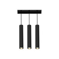 Eurofase Tango 15w 3 Light Black Trimless Suspension 3000k Clear Lens