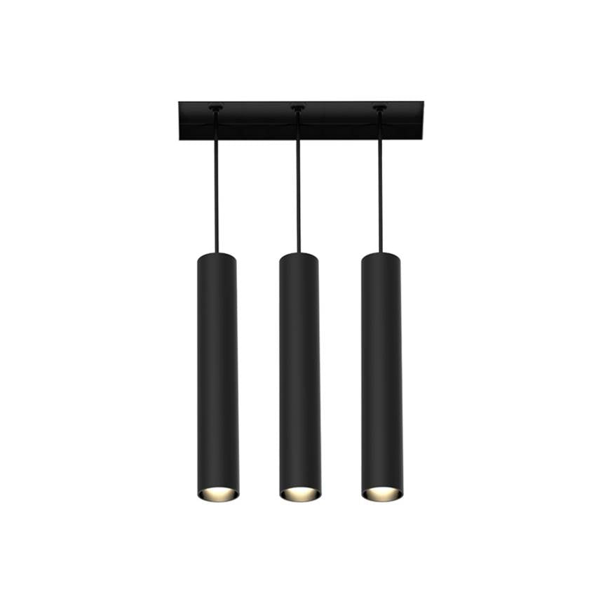 Eurofase Tango 15w 3 Light Black Trimless Suspension 3000k Clear Lens